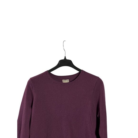 Duluth Trading Womens Burgundy Textured Long Sleeve Tunic Sweater Size XL - Picture 2 of 5